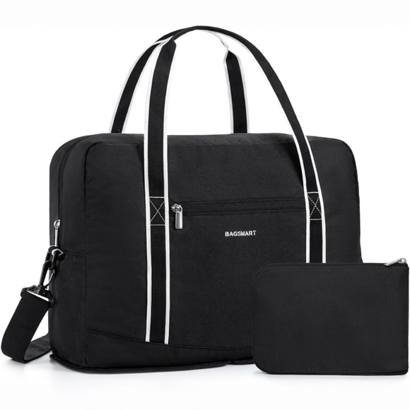 Bagsmart Handbags - BAGSMART BlackFoldable Travel Duffel Bag